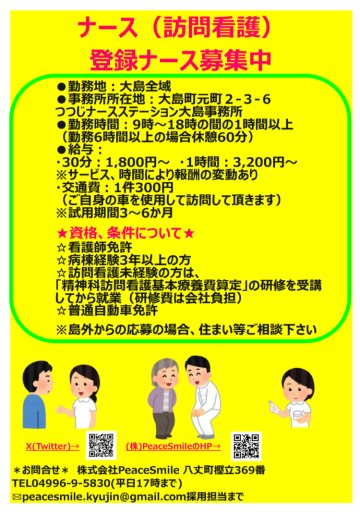 パートアルバイト募集案内