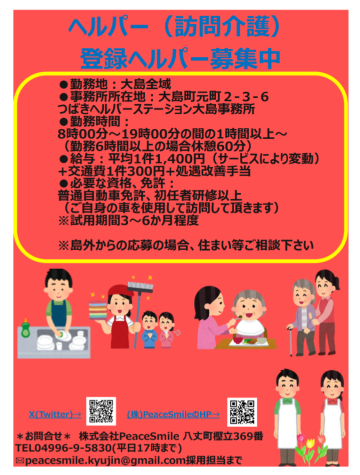 パートアルバイト募集案内